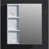 白石紋單門不銹鋼鏡櫃600x700mm(F6070MHWS)